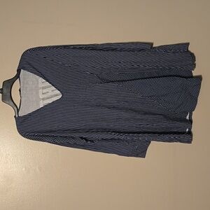 Zara Graphic Midi Dress Navy Blue‎ Women’s Size Large